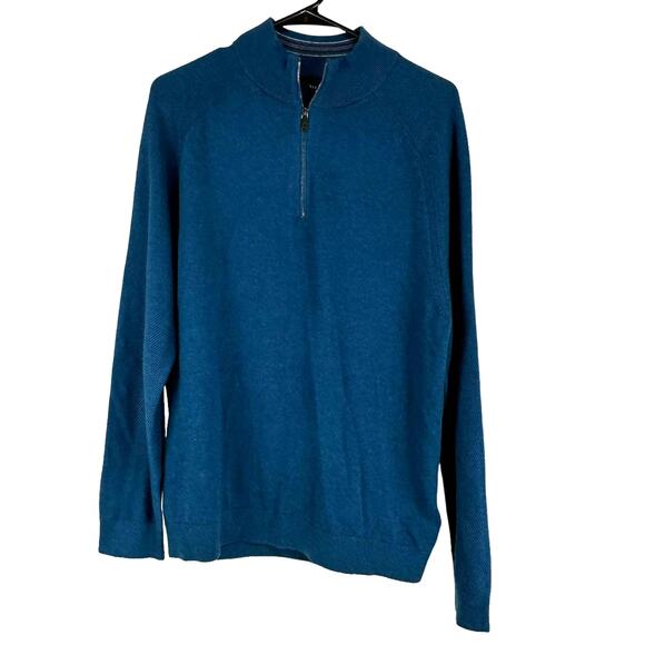 Ted Baker NWT Lostit Long Sleeve Half Zip Funnel Neck Sweater Size 4 (US L) Blue - Picture 3 of 11